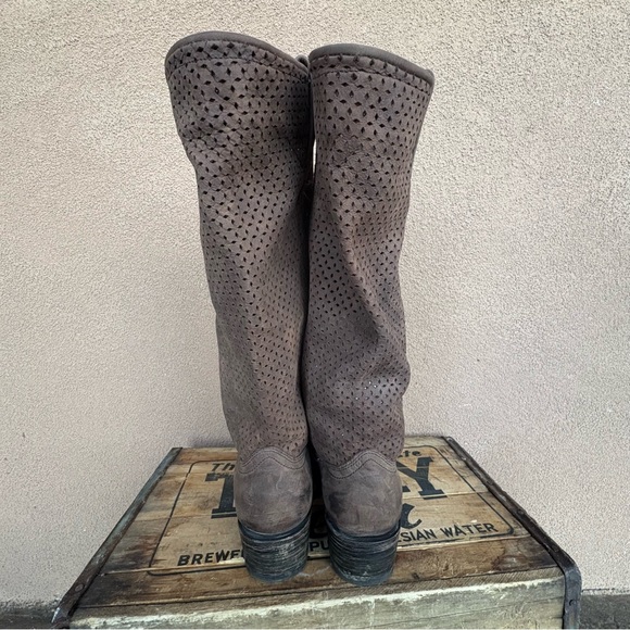 Corral Perforated Leather Riding Boot - Picture 5 of 12